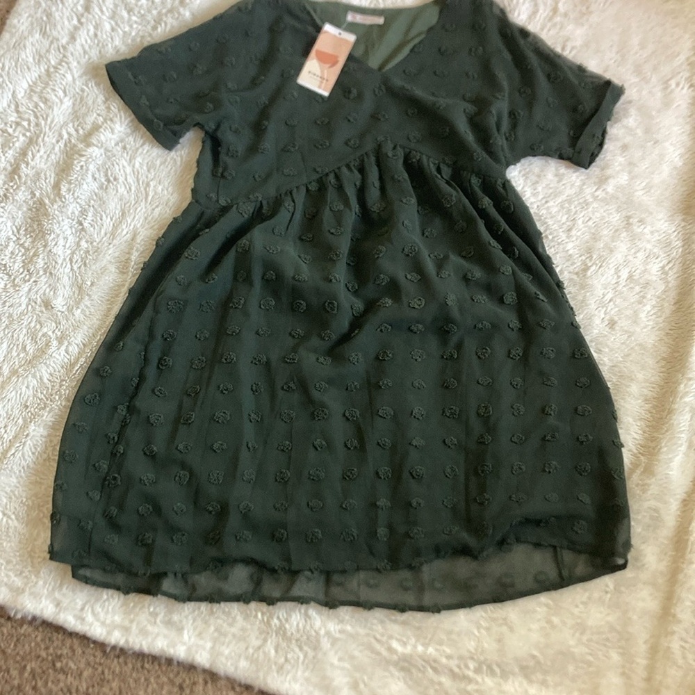 Tags on!! Festive green dress